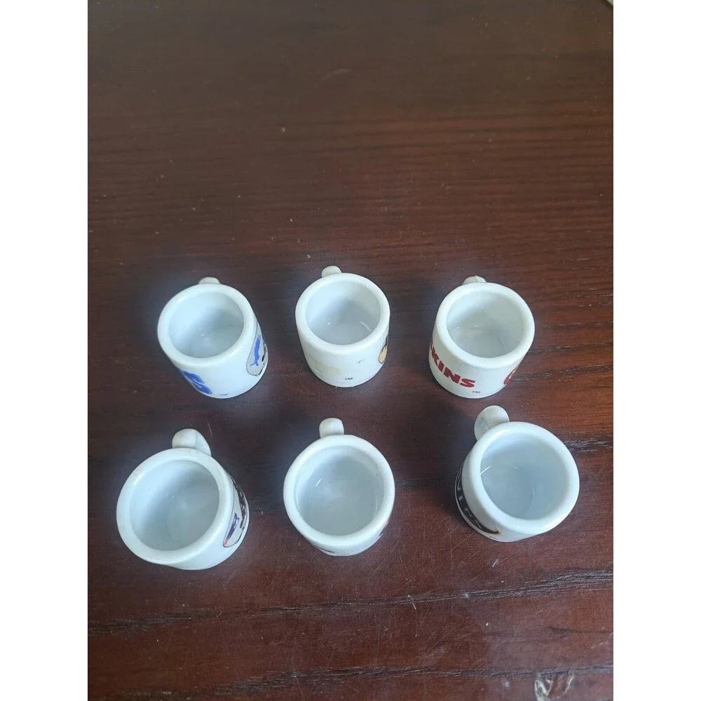 6 NFL mini Bubblegum Machine Mugs Patriots, Bears, Saints, Lions, Redskins,...